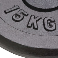 Weight Plates 2 pcs 15 kg Cast Iron - Gymjunior