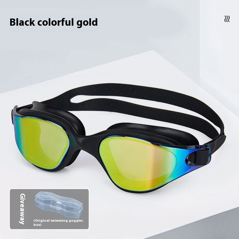 One-piece Silicone Large Frame Large Vision Waterproof Swimming Goggles - Gymjunior